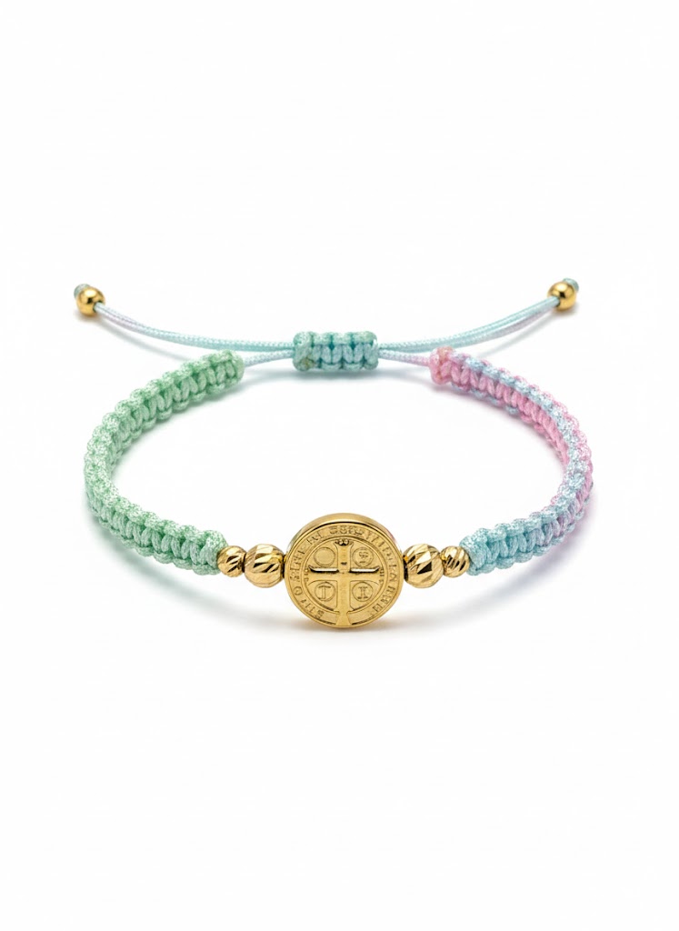 Pastel Macramé Saint Benedict Bracelet
