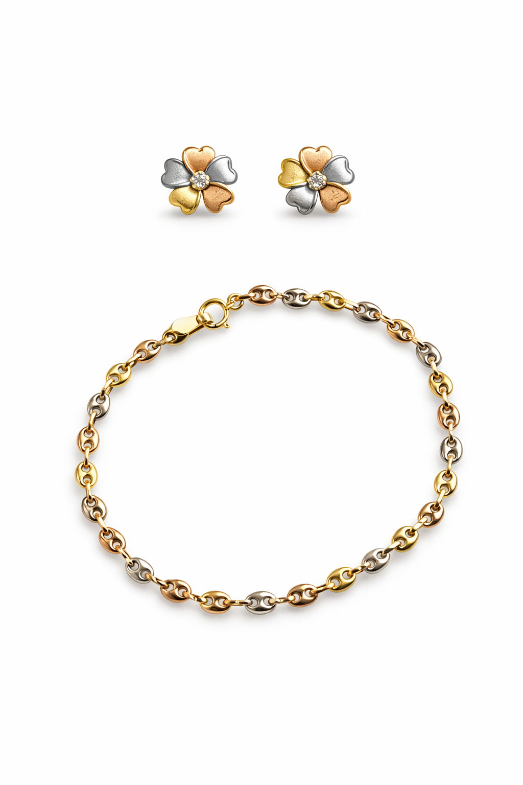 Tricolor gold flower set
