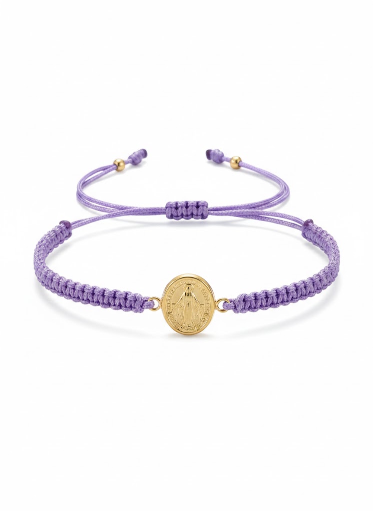 Lavender Virgin Mary Cord